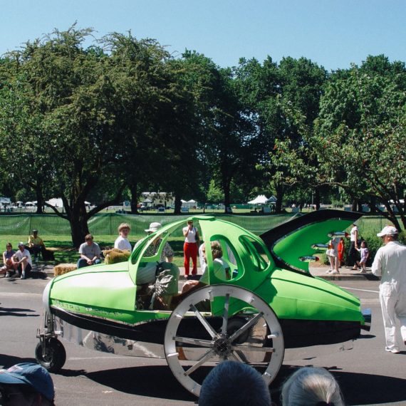 A custom bike that looks like spaceship