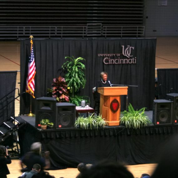 Maya Angelou speaks at the University of Cincinnati