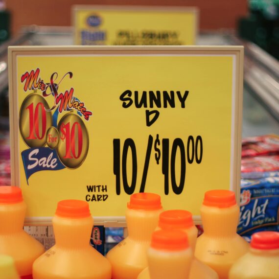 Sunny D sign at Kroger