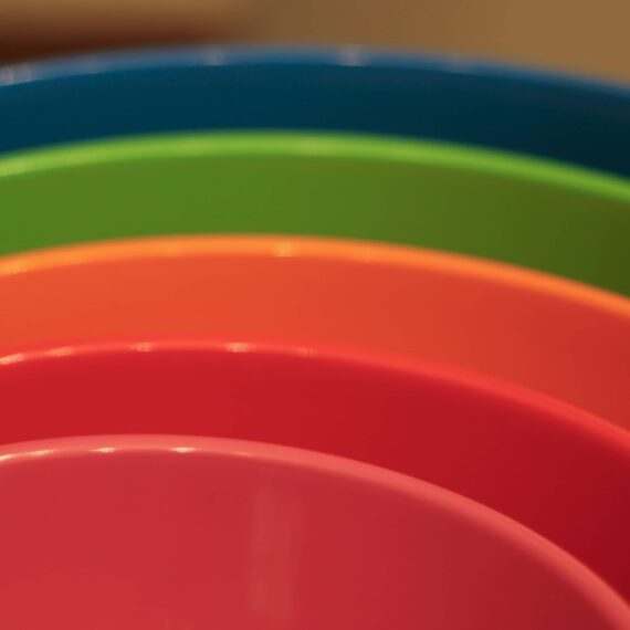 Nested colorful bowls