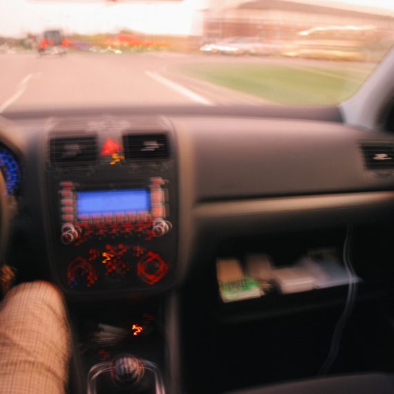 Blurry VW Rabbit interior