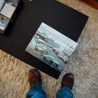 Uncommon Places book on a coffee table