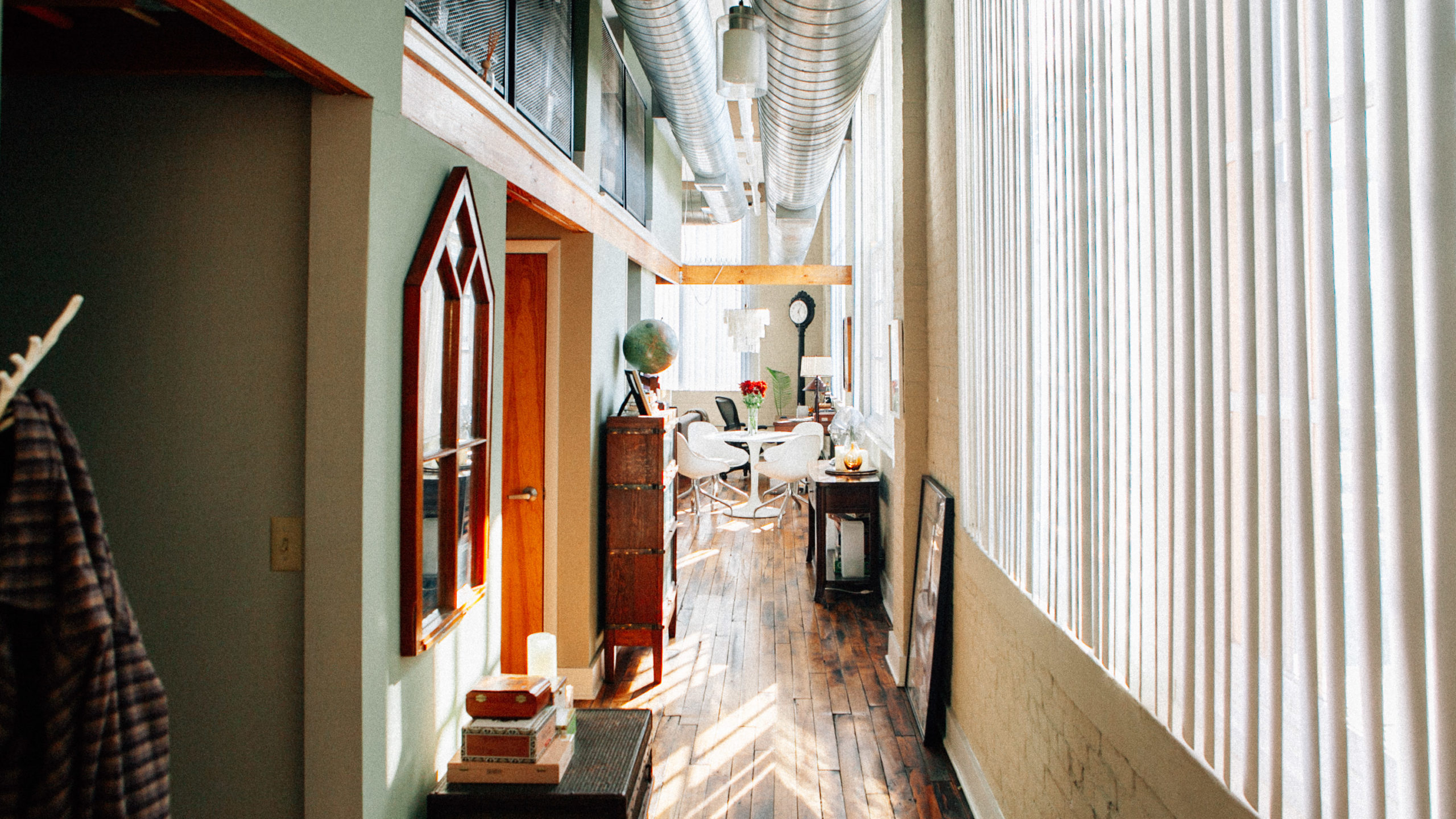 A light and airy apartment with wood floors