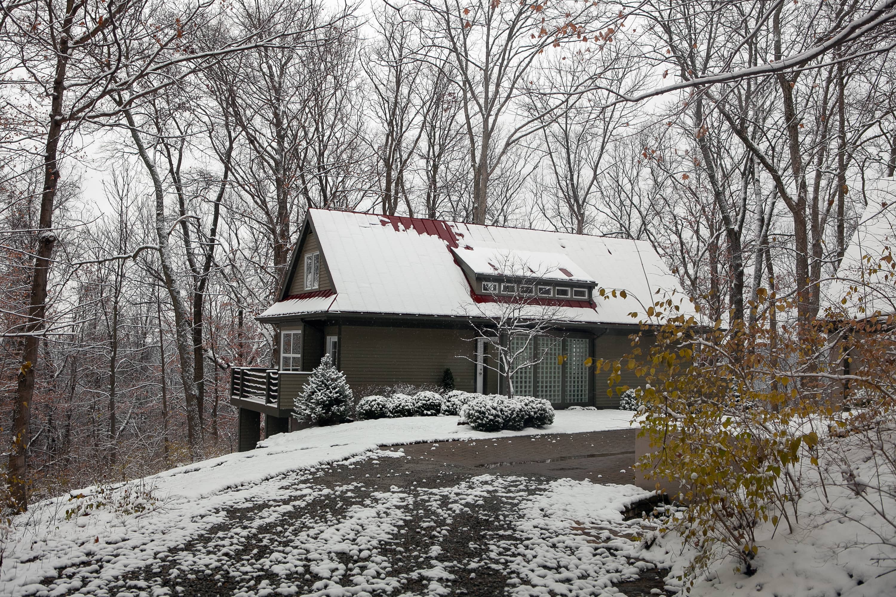 Snow covered house