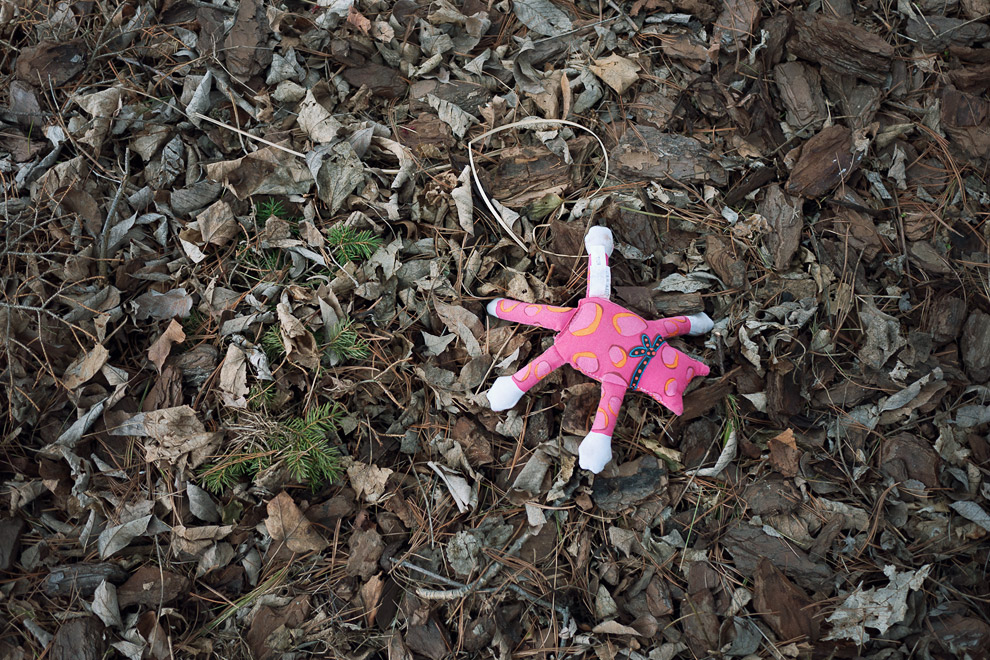 Discarded animal stuffed toy