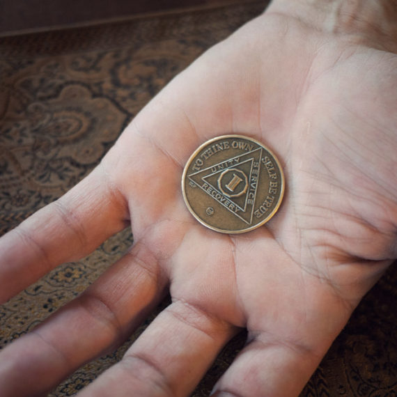 A two year sobriety coin