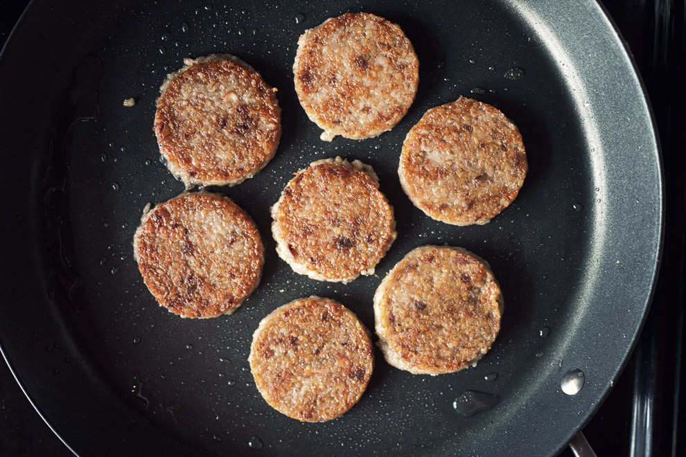 Geotta frying in a pan