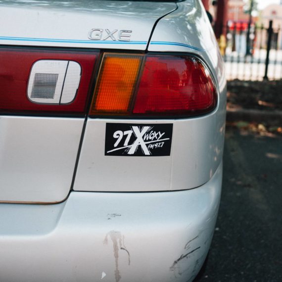 97X bumpersticker on Nissan Sentra