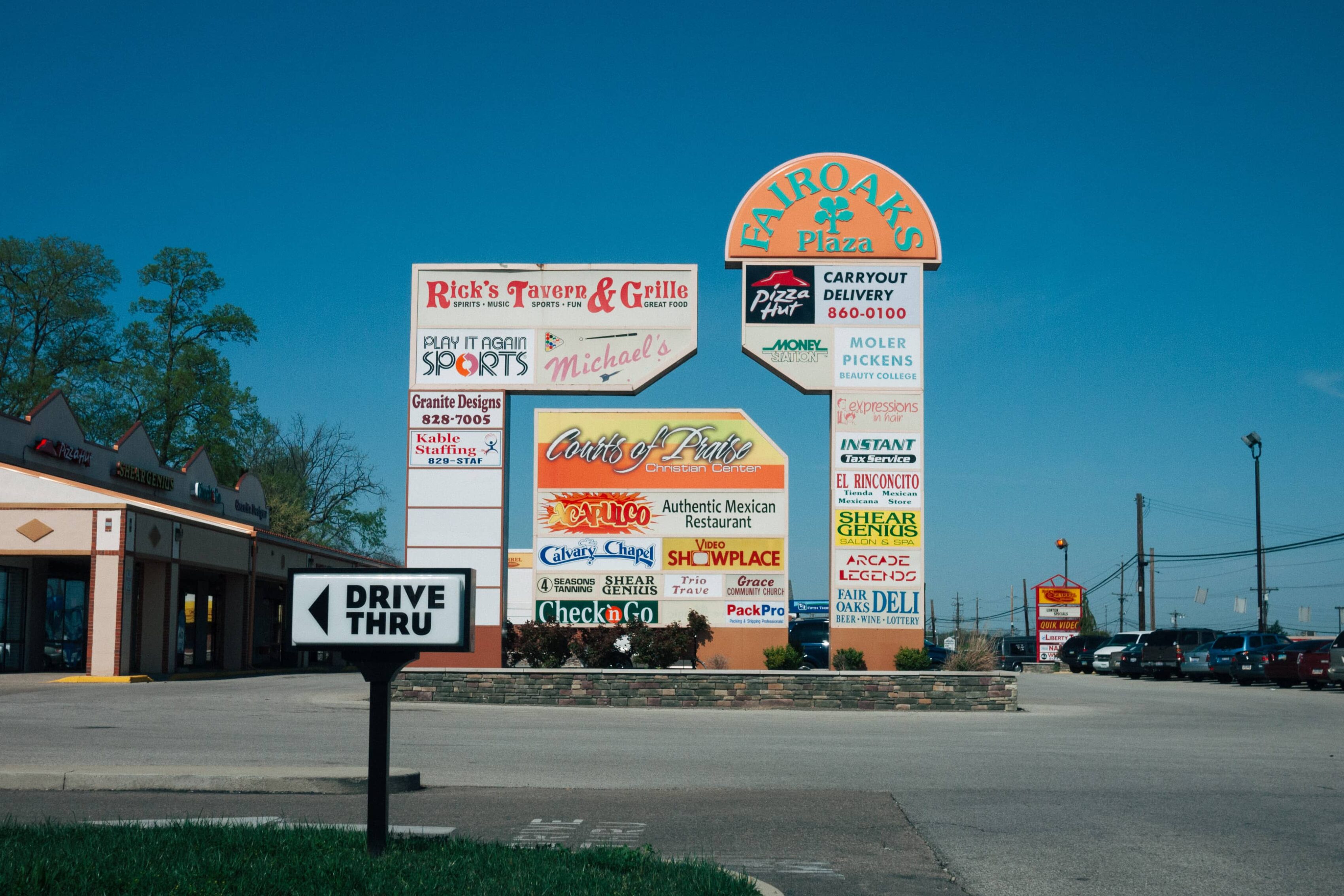 Plaza signage