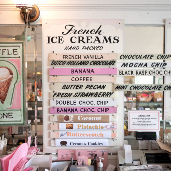 Ice Cream menu board