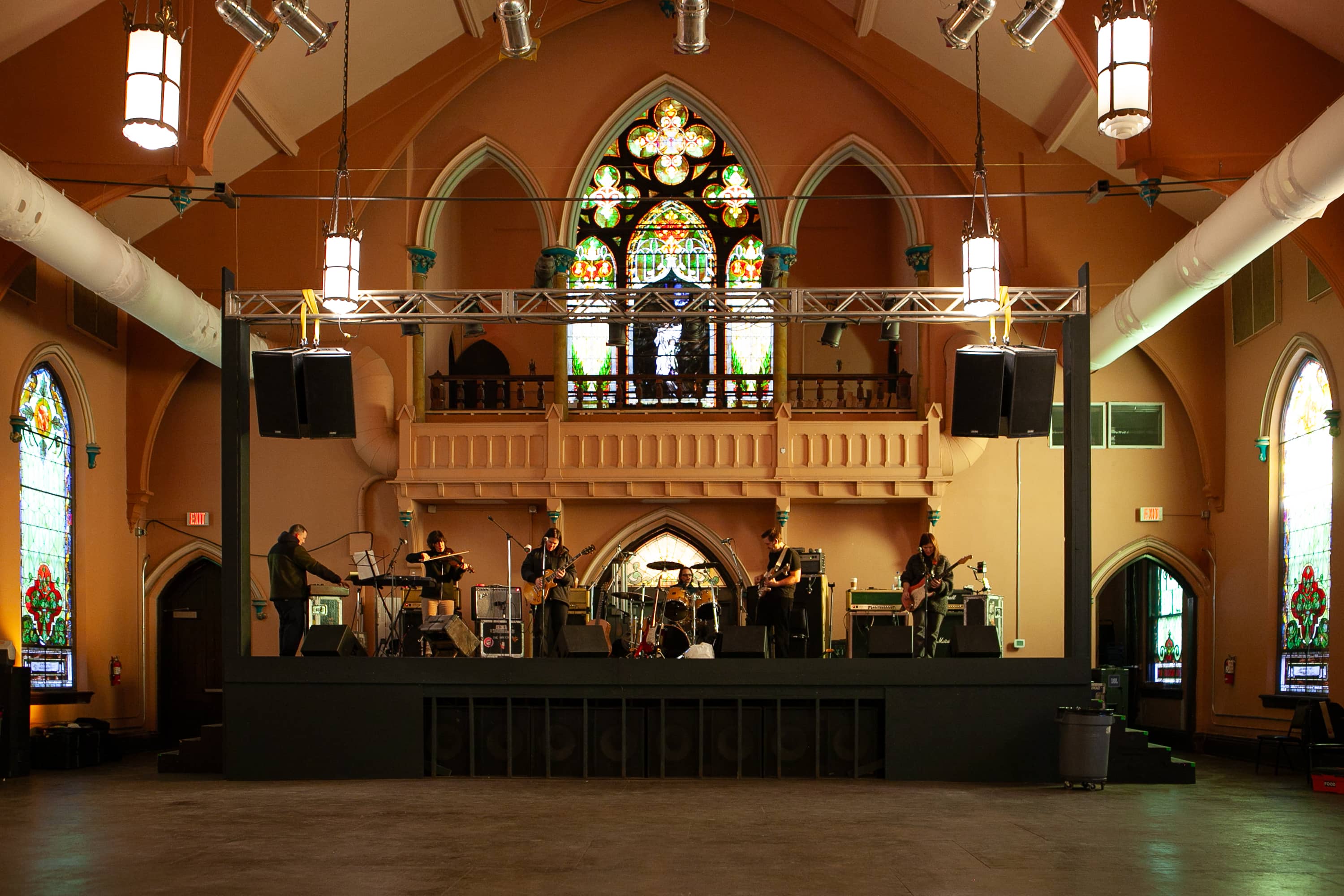 The Breeders test sound at the Southgate House Revival in Newport Kentucky