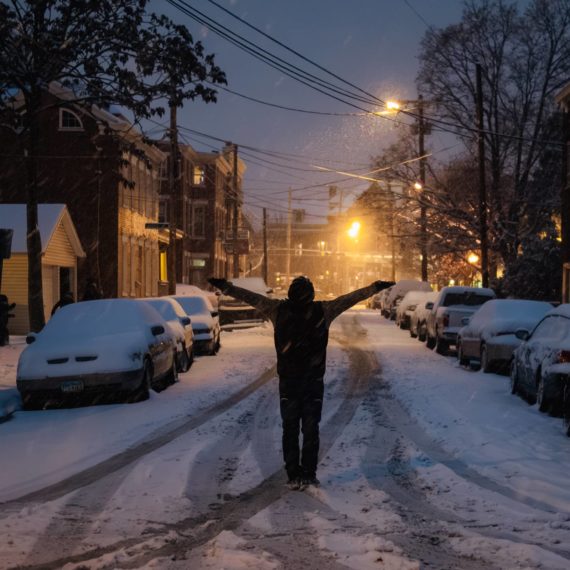 Man in snow