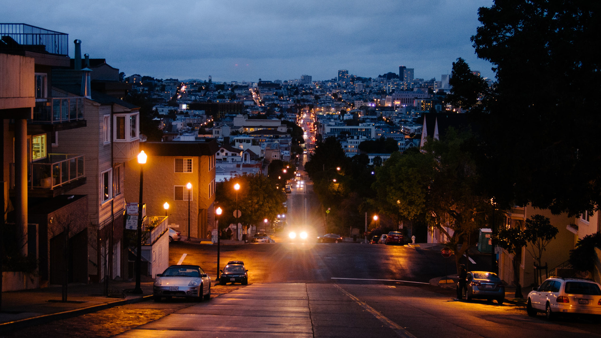 San Francisco streets at dusk