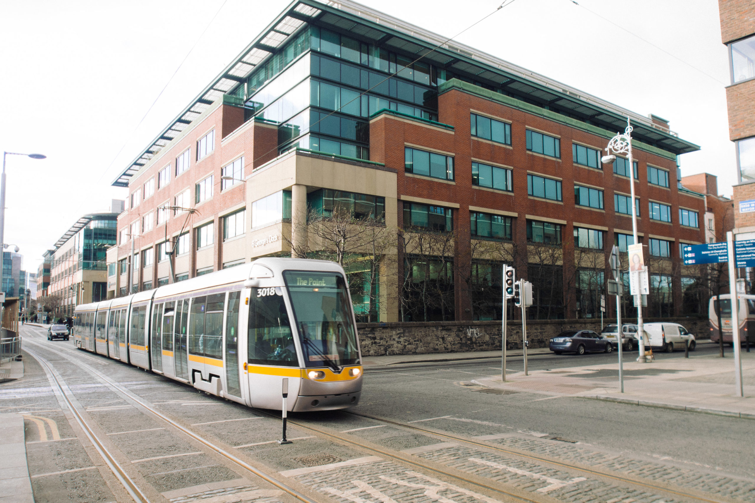 A streetcar in Dublin Ireland