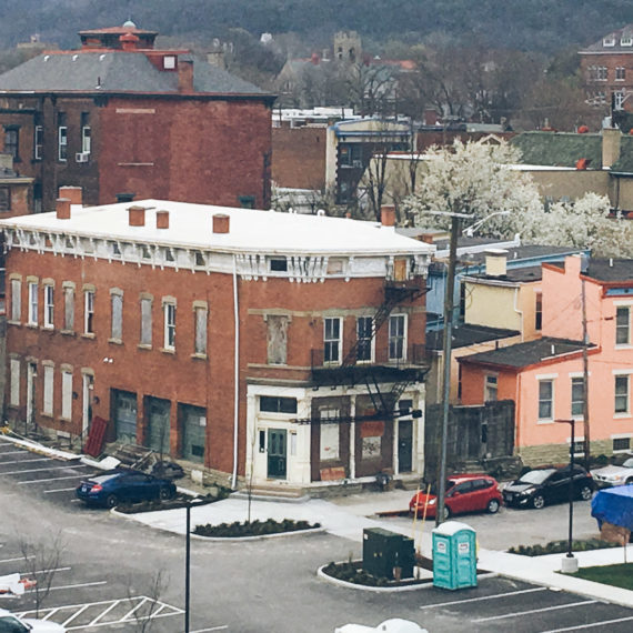 Brand new roof on an old building