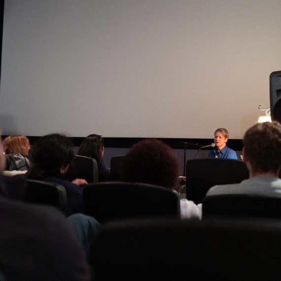 John Cameron Mitchell gives a Q&A at The Neon movie theater in Dayton, Ohio