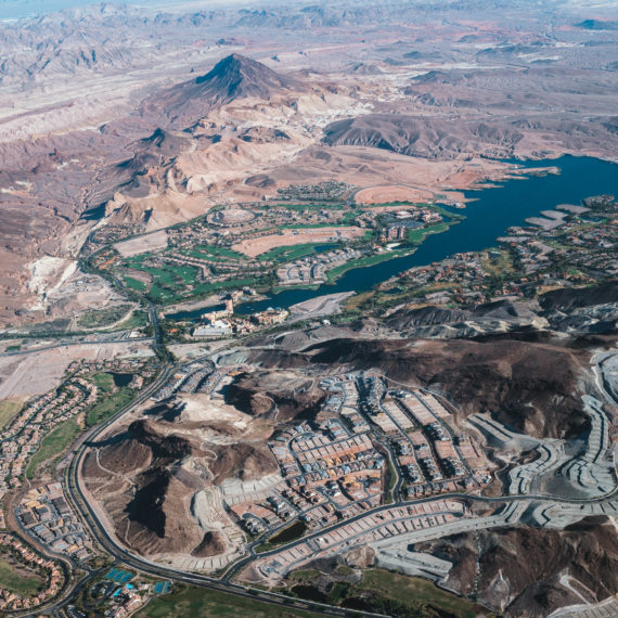 Vegas as seen from an airplane