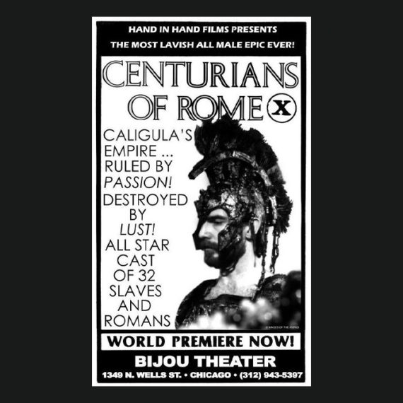 A black and white poster for the film Centurians of Rome