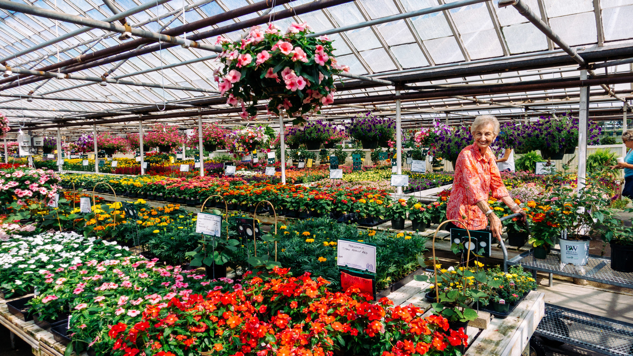 Woman at garden center