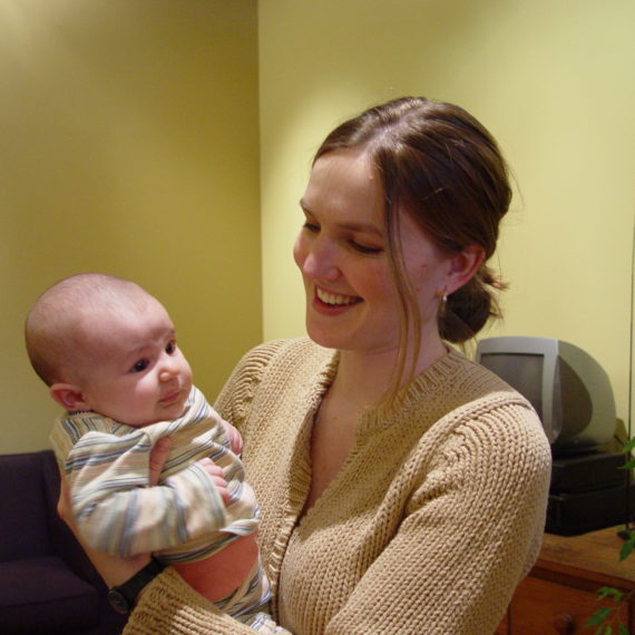 woman holding baby