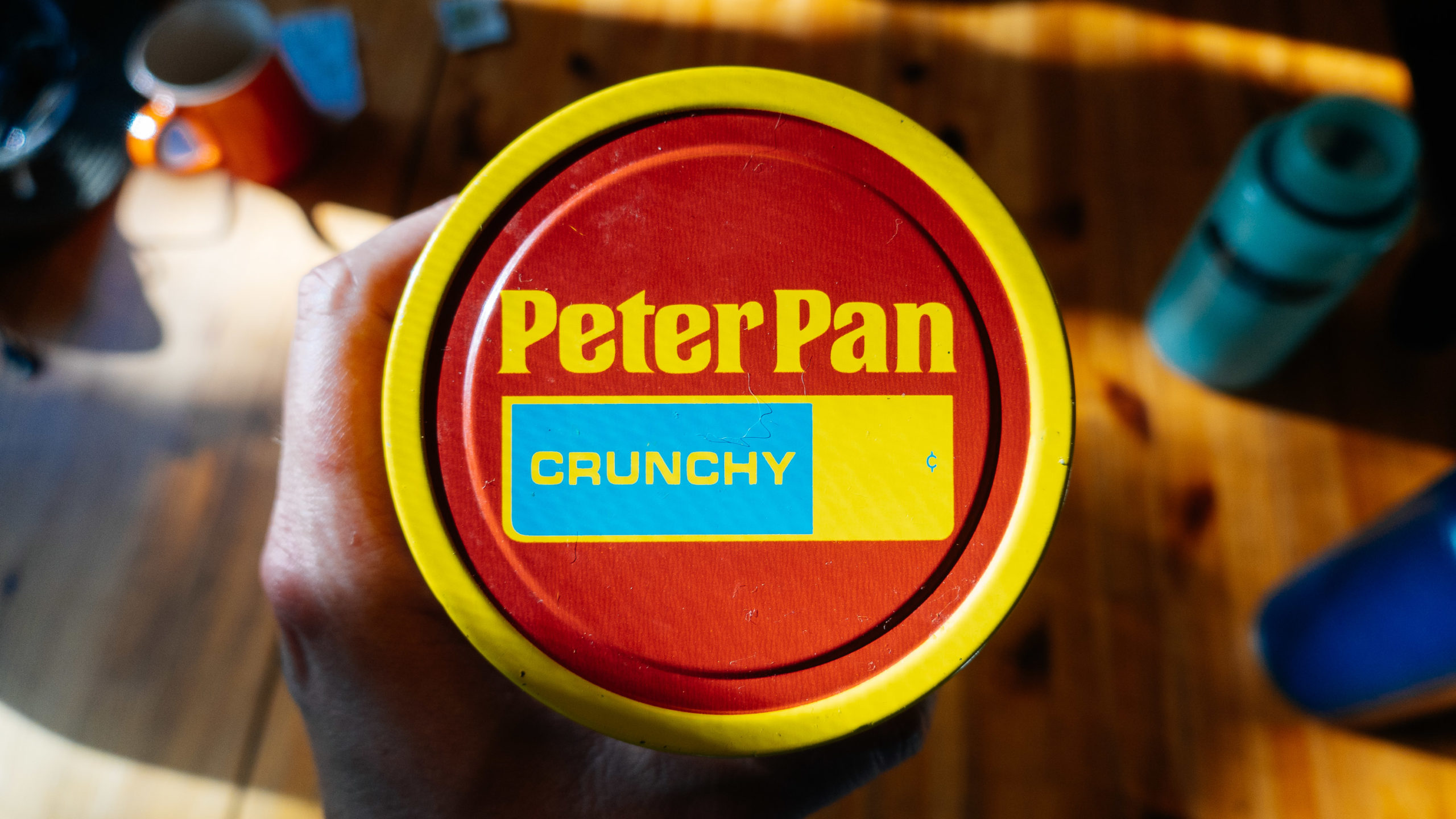 A very old Peter Pan lid for peanut butter