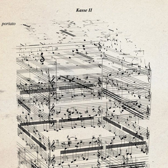 Sheet music visualized as a 3-D structure