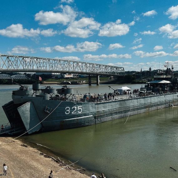 Historic World War II ship on the Ohio River