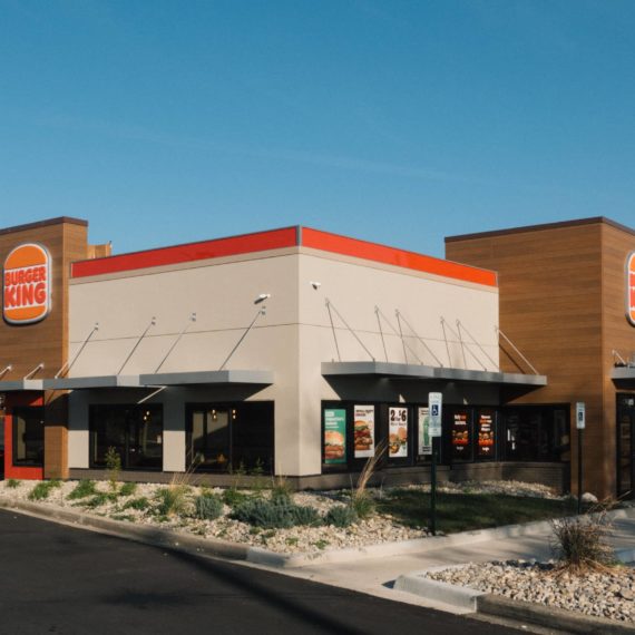 A boxy modern Burger King