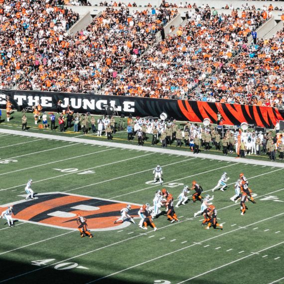 A football game with the Cincinnati Bengals and Carolina Panthers at the Paycor Stadium