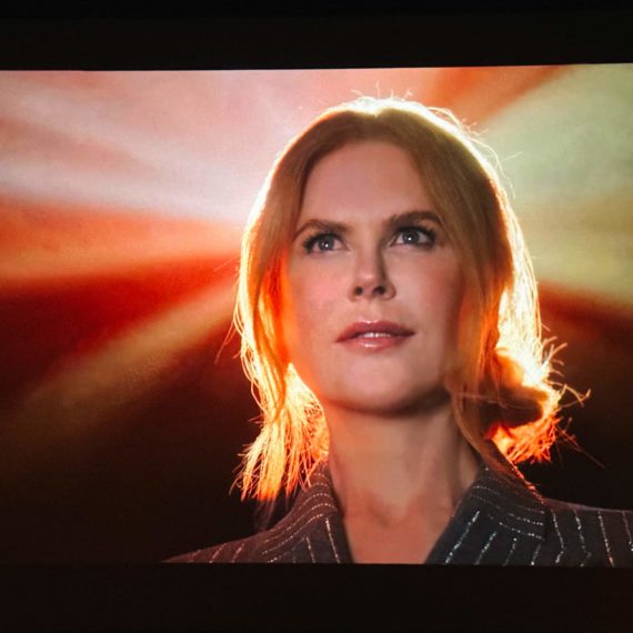 Nicole Kidman on the silver screen in a promo before AMC Theaters