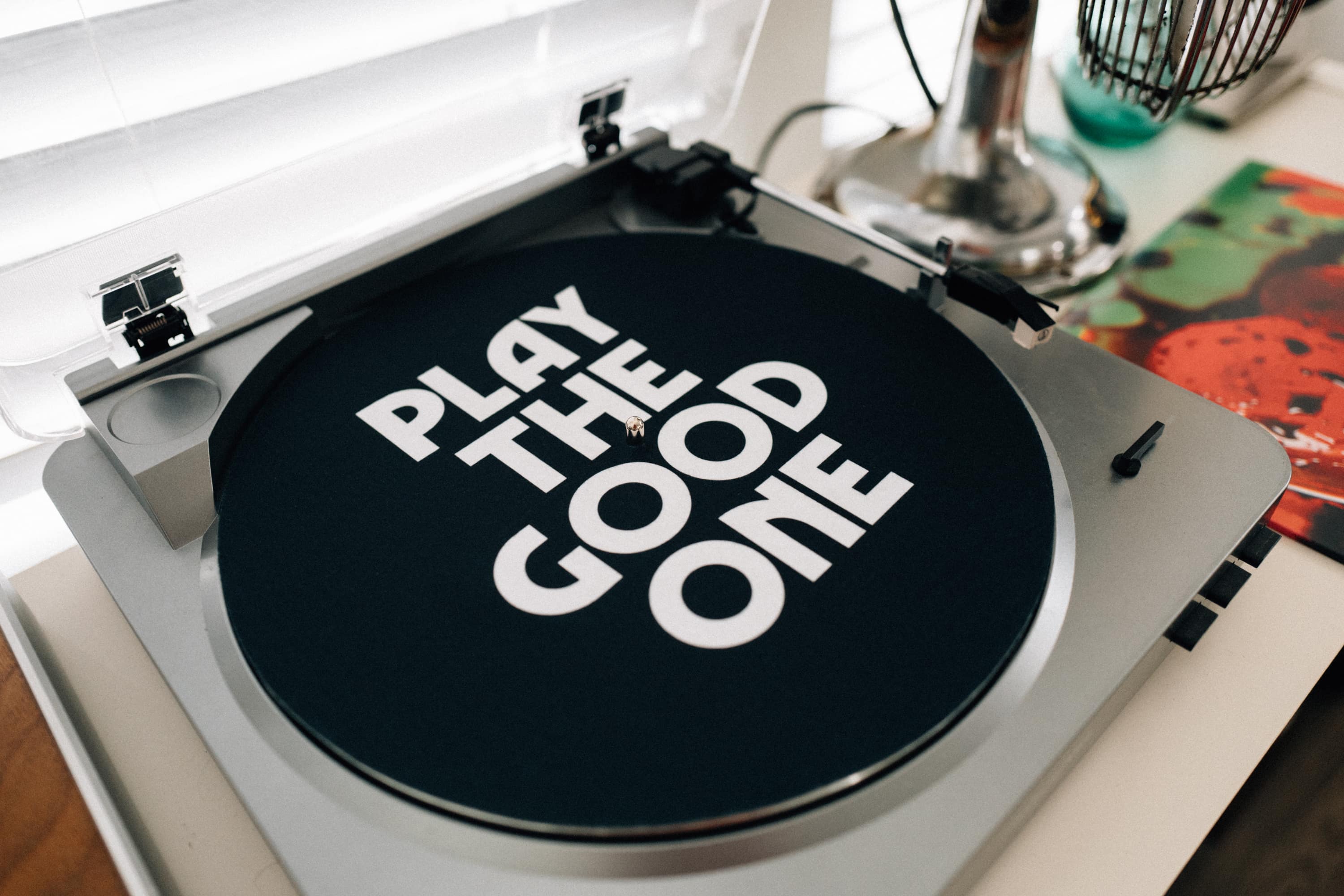 Record felt that says Play the Good One