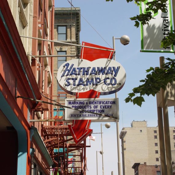 Hathaway Stamp Co sign