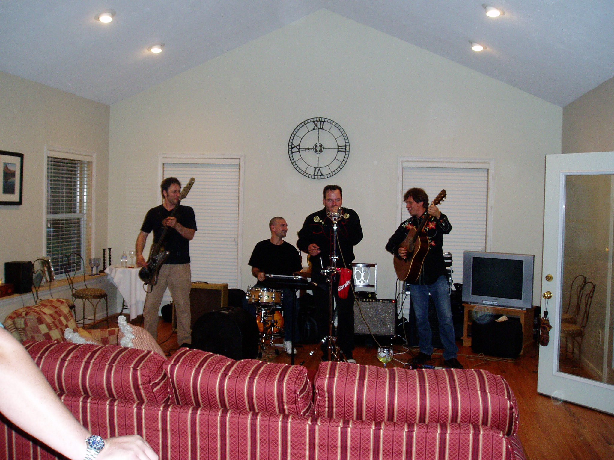 Band performs in house