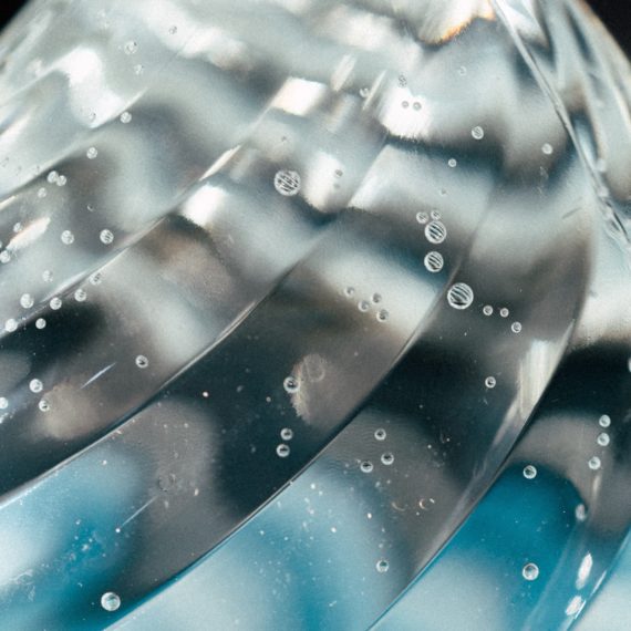 Plastic water jug with bubbles