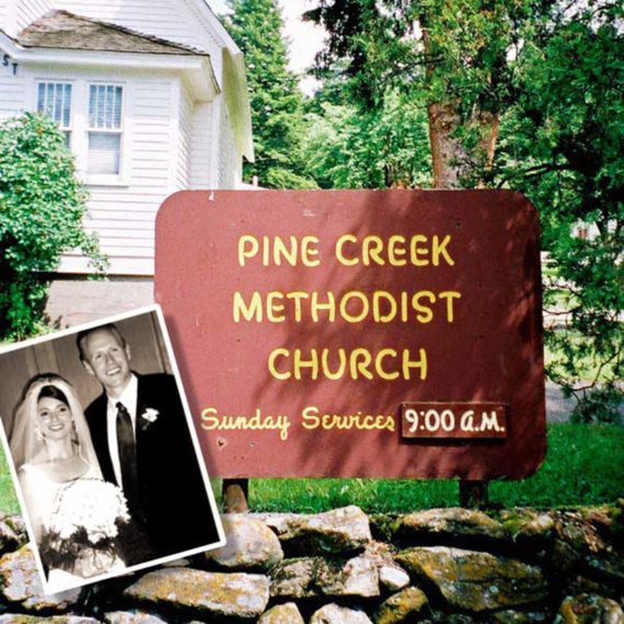 Pine Creek Methodist Church wedding of Genia and John