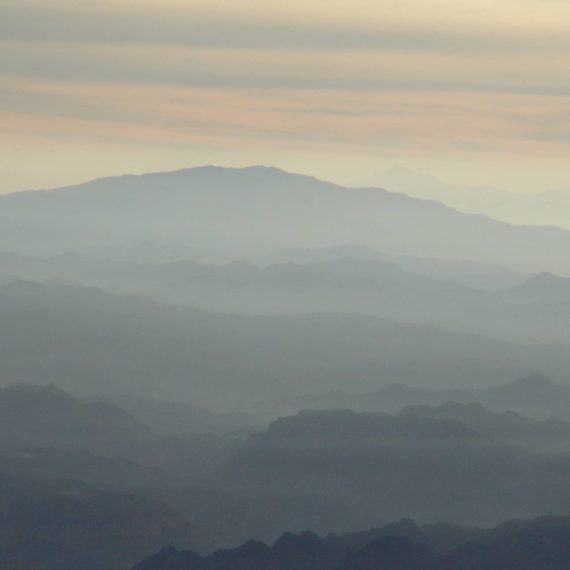 Mountains of Phoenix Arizona as seen from a plane window