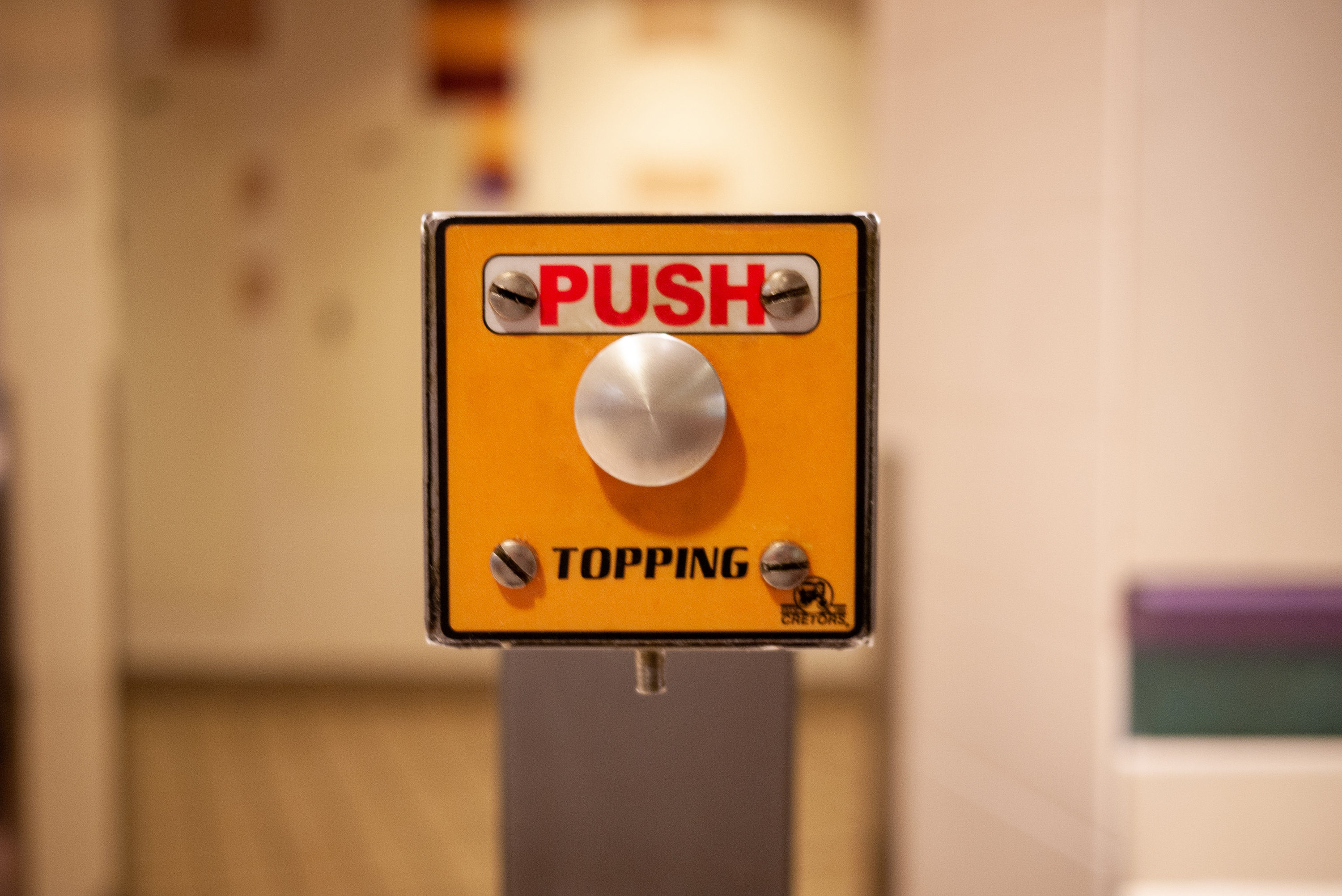 Push topping button