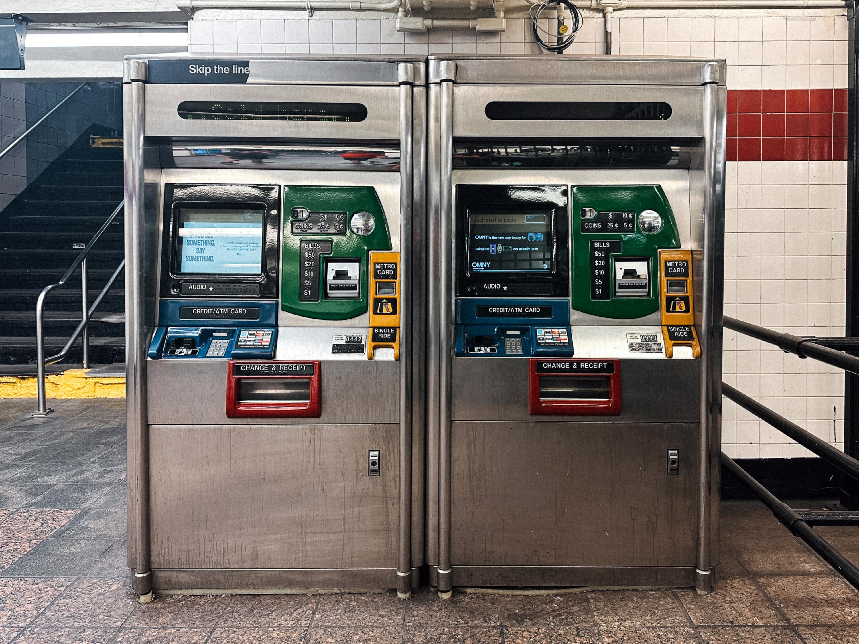 MTA subway card dispensing machine