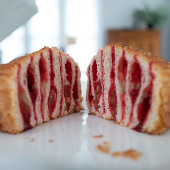 Strawberry and Rhubarb Croissant