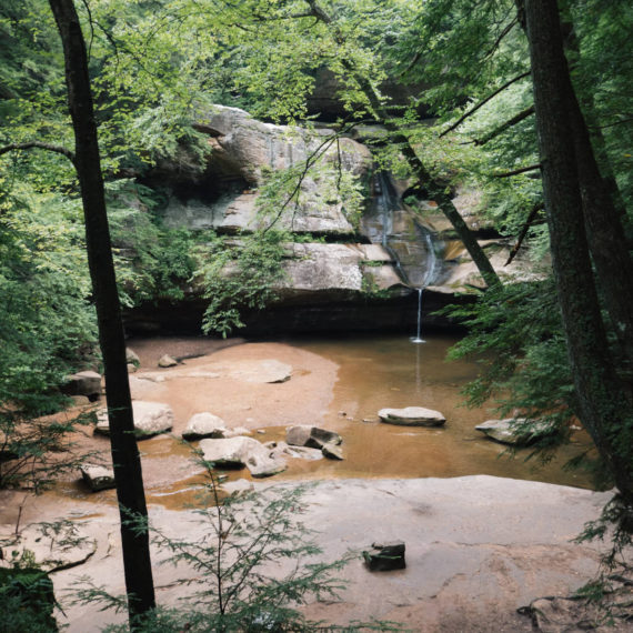 Cedar Falls in Hocking Hills with all the people Photoshopped out