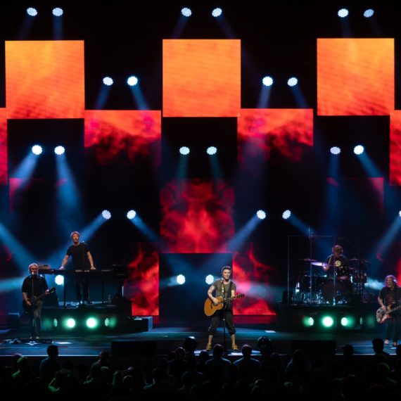 The Goo Goo Dolls on stage at the PNC Pavillion in Cincinnati