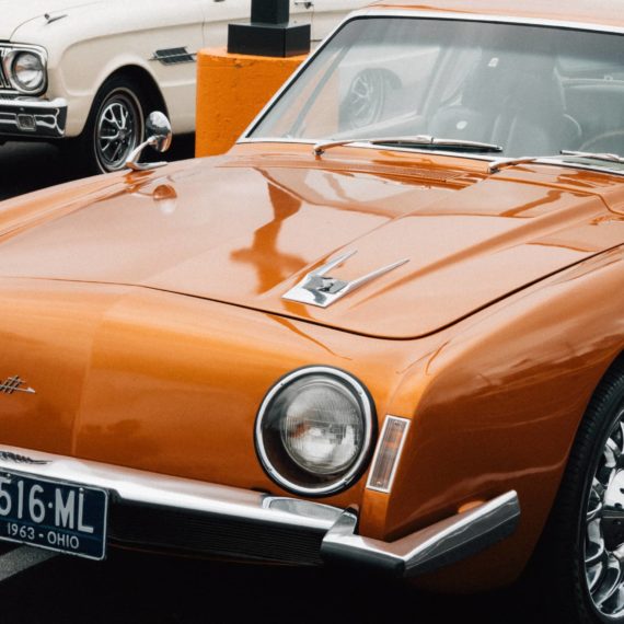 Classic Avanti car in orange