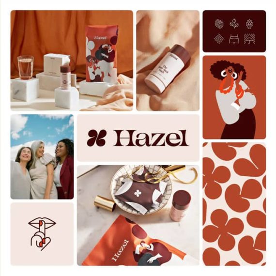 Hazel identity Bento box mood board