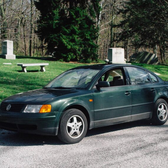 Green 98 VW Passat exterior